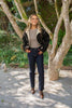 Suede Jacket with Sherpa Lining - Black