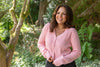 Button Up Cable Knit Cardigan - Pink