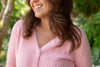 Button Up Cable Knit Cardigan - Pink