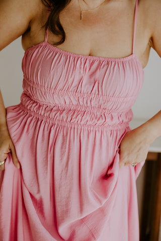 Tube Maxi with Cowl Back - Pink