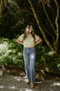 Yellow Eyelet Button Up