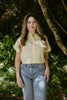 Yellow Eyelet Button Up