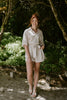 Button Up Linen Romper - Oat