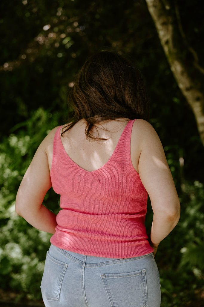Lightweight Knit Tank - Pink