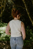 Rolled Hem Sleeveless Vest - Cream