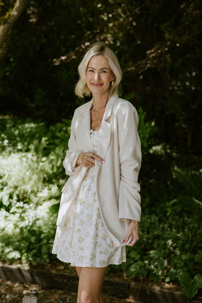 The Elevated Linen Blazer - Oatmeal