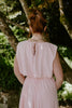 Bubble Top & Flowy Midi Skirt Set - Pink