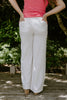 Linen Pant With Straight Leg - White