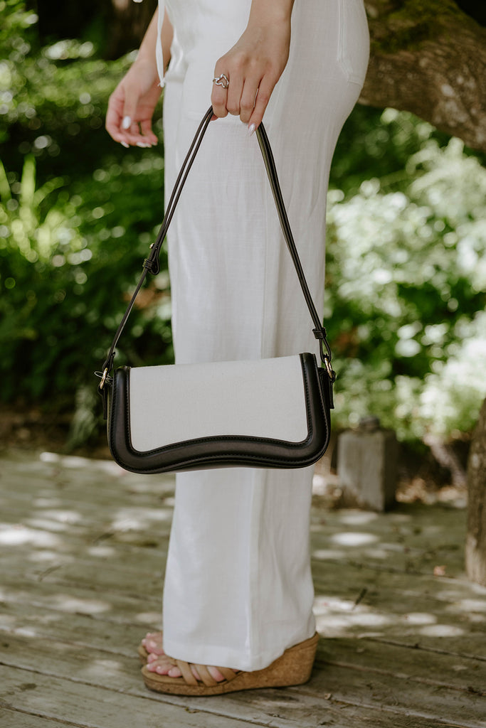 Canvas Shoulder Bag - Black