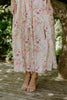 Floral Corset Midi Dress - Pink/Peach