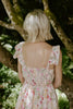 Floral Corset Midi Dress - Pink/Peach