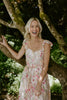 Floral Corset Midi Dress - Pink/Peach