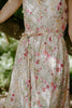 Floral Corset Midi Dress - Pink/Peach