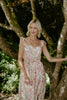 Floral Corset Midi Dress - Pink/Peach
