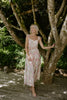 Floral Corset Midi Dress - Pink/Peach