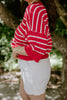 Boxy Striped Knit Red