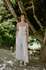 Linen Ruched Top & Flowy Pant Set - Oat