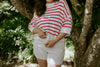 Red Boxy Striped Knit