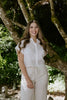 White Eyelet Button Up