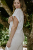 White Eyelet Button Up