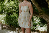 Floral Dress With Back Tie - Sage