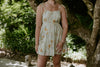 Floral Dress With Back Tie - Sage