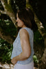Embroidered Floral Sleeveless Top - Blue