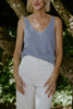 Lightweight Knit Tank - Blue