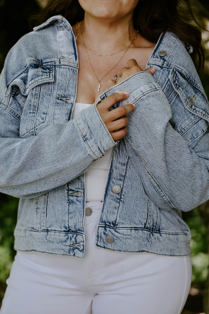 Oversized Washed Denim Jacket