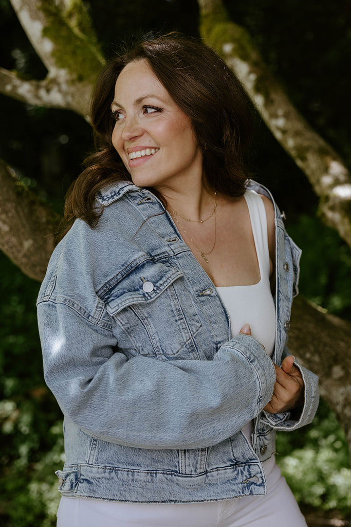Oversized Washed Denim Jacket