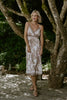 Printed Midi Dress - Sand