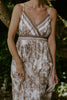 Printed Midi Dress - Sand