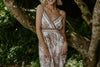 Printed Midi Dress - Sand