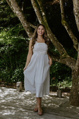 Embroidered Front Tie Peplum - Denim