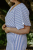 Striped Front Twist Top & Pant Set - Blue