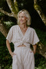 Striped Front Twist Top & Pant Set - Taupe