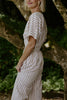 Striped Front Twist Top & Pant Set - Taupe
