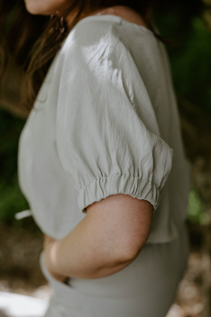 Top & Flowy Pant Casual Set - Sage