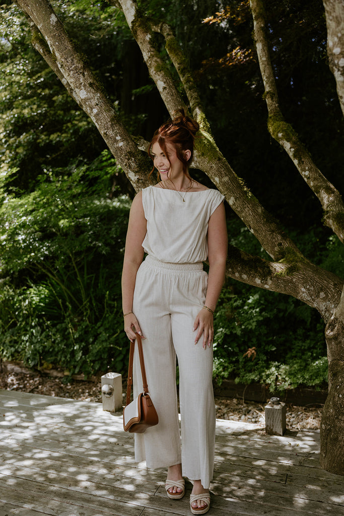Canvas Shoulder Bag - Tan