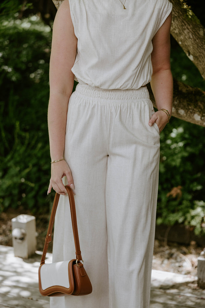 Canvas Shoulder Bag - Tan