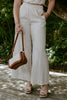 Linen Top & Flowy Pant Set - Oat