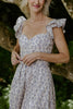 Parisian Bloom Dress - Vintage Blue