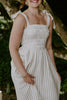 Striped Smocked Maxi - Taupe