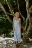 Stripe Button Down Midi Dress - Blue