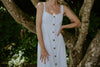 Stripe Button Down Midi Dress - Blue