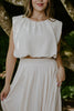 Bubble Top and Flowy Skirt Set - Natural