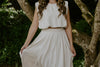Bubble Top and Flowy Skirt Set - Natural