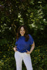 Crochet Knit Short Sleeve - Cobalt Blue