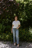 Crochet Knit Short Sleeve Sweater - White