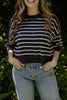 Boxy Striped Knit - Navy